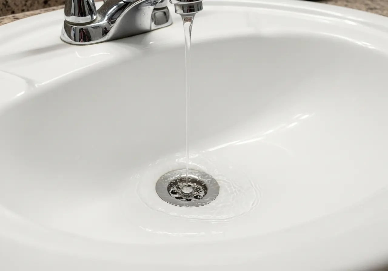 Langsam abfließendes Wasser